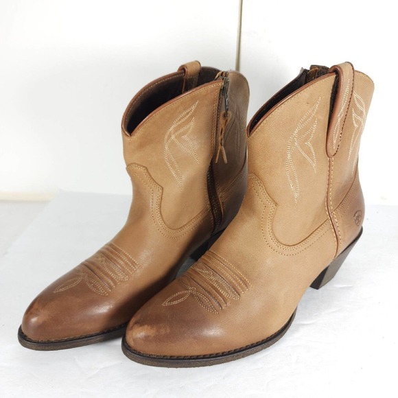 Ariat Shoes Ariat Womens Darlin Us 85b Burnt Sugar Leather Side Zip